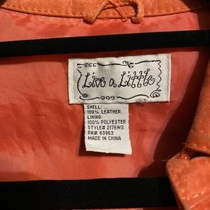 Burnt orange leather jacket!